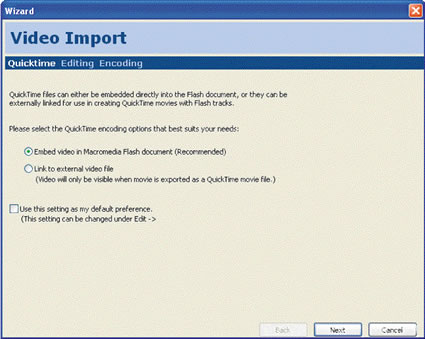 The Video Import Wizard